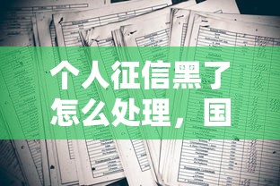 个人征信黑了怎么处理，国内五大2025最新最新贷款口子