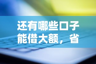 还有哪些口子能借大额，省内五个2025最新什么借钱平台靠谱