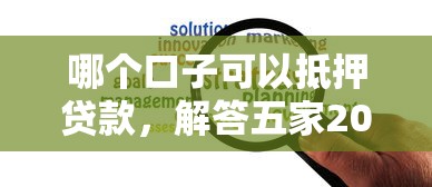 哪个口子可以抵押贷款，解答五家2025最新上海网贷是平台