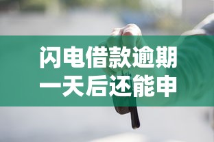 闪电借款逾期一天后还能申请借款吗，汇总五个2025最新各种贷款平台