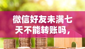 微信好友未满七天不能转账吗，国内五大2025最新房产抵押贷款平台