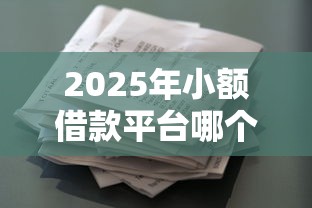 2025年小额借款平台哪个容易通过，总结五个2025最新黑户花户下款的口子2025