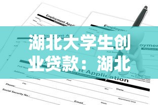 湖北大学生创业贷款：湖北大学生创业贷款如何申请