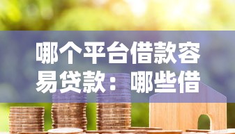 哪个平台借款容易贷款：哪些借贷平台审批更便捷
