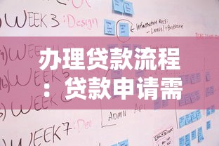 办理贷款流程：贷款申请需要准备哪些材料