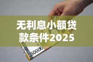 无利息小额贷款条件2025年说明！解析5个无利息小额网贷口子的条件