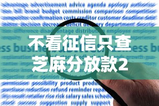不看征信只查芝麻分放款2025年研讨这5个！本文为您全面评析！