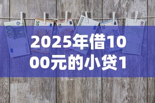 2025年借1000元的小贷10月多人已过！顺便归纳五个2025年网贷1000元的小平台