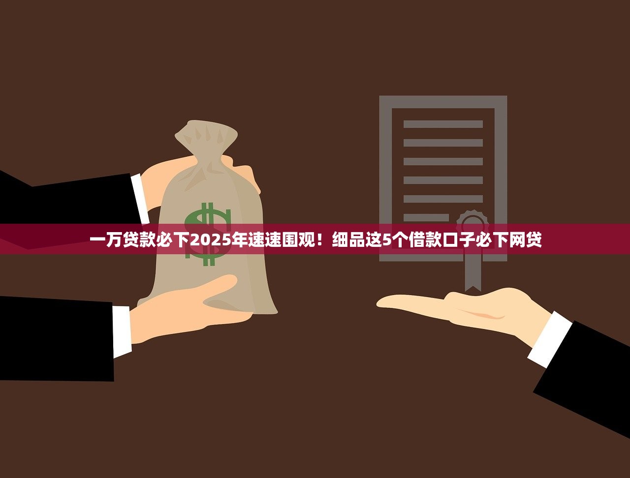 一万贷款必下2025年速速围观！细品这5个借款口子必下网贷
