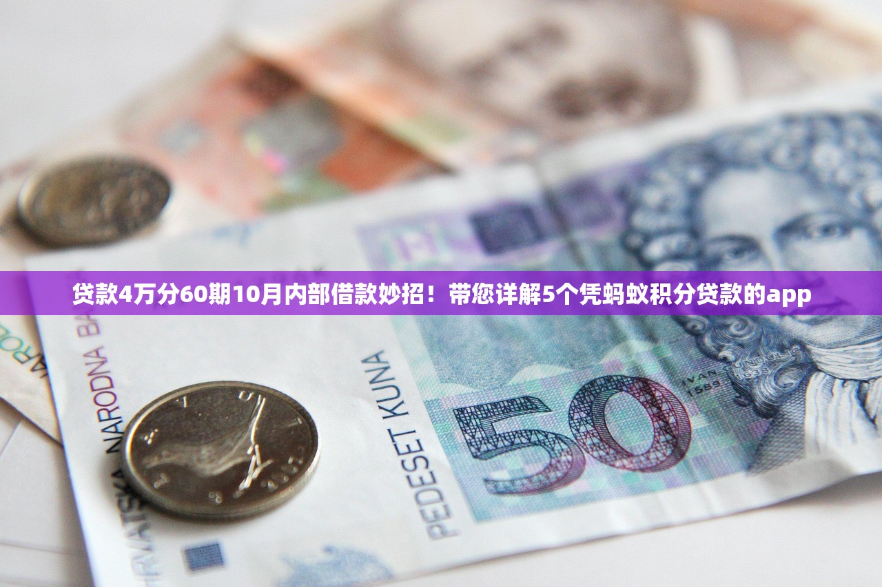 贷款4万分60期10月内部借款妙招！带您详解5个凭蚂蚁积分贷款的app