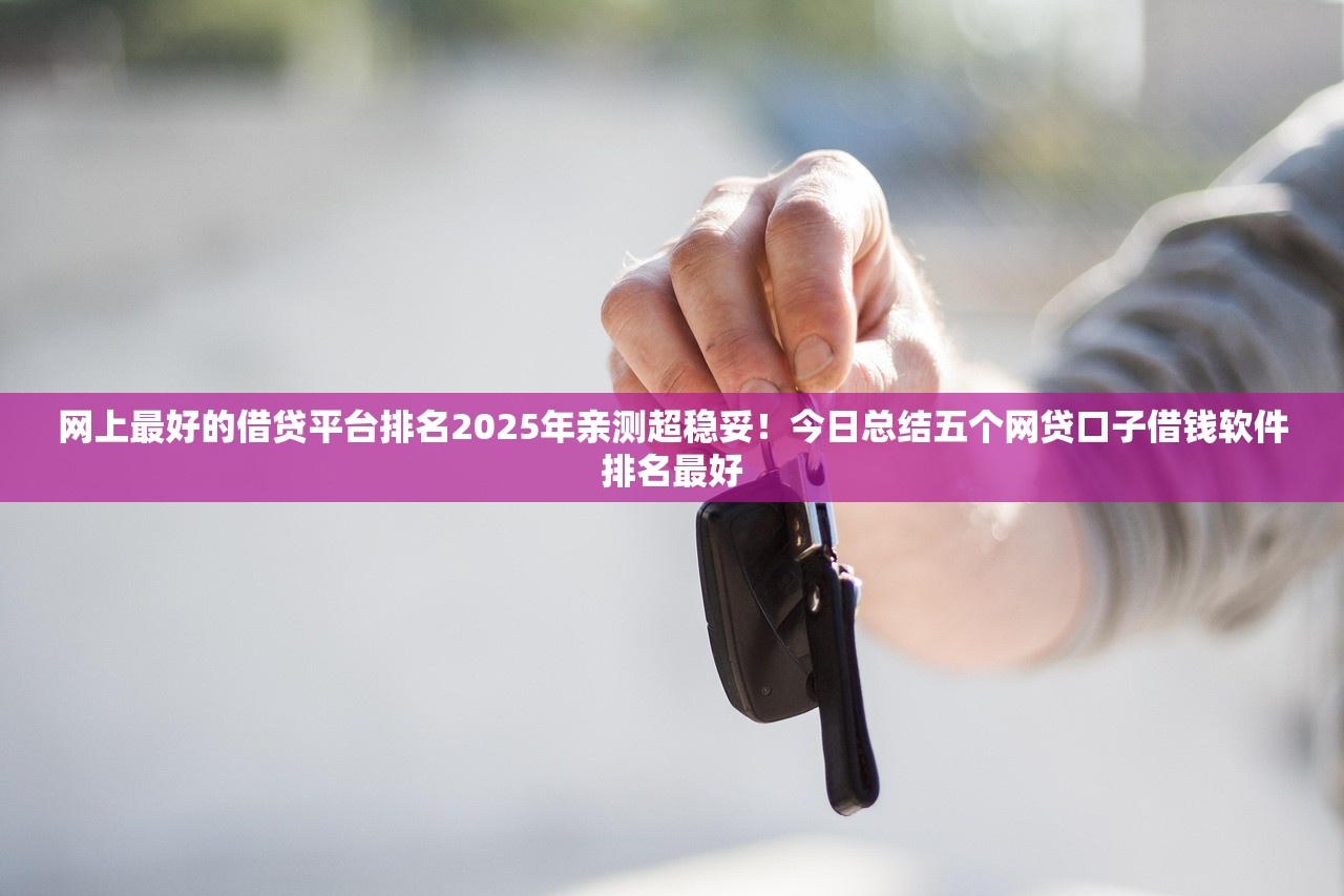网上最好的借贷平台排名2025年亲测超稳妥！今日总结五个网贷口子借钱软件排名最好