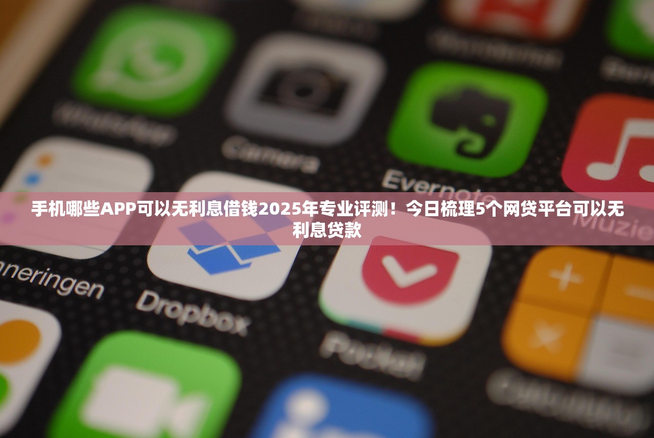 手机哪些APP可以无利息借钱2025年专业评测！今日梳理5个网贷平台可以无利息贷款