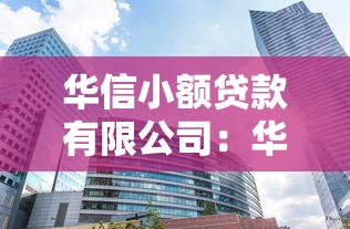 华信小额贷款有限公司：华信小贷公司贷款条件有哪些