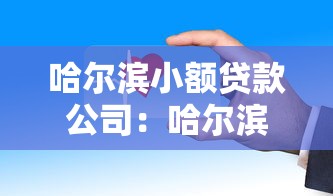 哈尔滨小额贷款公司：哈尔滨哪里能快速申请小额借款