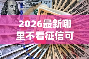 2026最新哪里不看征信可以放款呢（支持支付宝），7个登峰购绝对能下的口子无私分享
