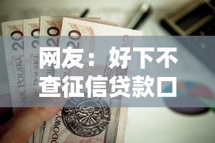 网友：好下不查征信贷款口子？求介绍几款值得信赖的借钱口子