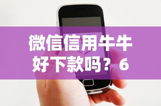 微信信用牛牛好下款吗？6个平台试试看哪个能下款