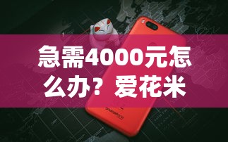 急需4000元怎么办？爱花米好下款吗试试这8个无门槛平台