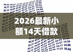 2026最新小额14天借款app,总结十个贷款平台不查征信! 2026最新小额14天借款app,总结十个贷款平台不查征信!