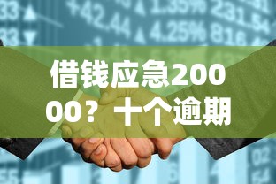 借钱应急20000？十个逾期也不怕的征信花了还可以借钱的平台