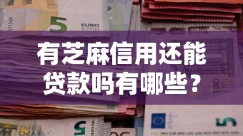 有芝麻信用还能贷款吗有哪些？5个贷款平台小额推荐给你