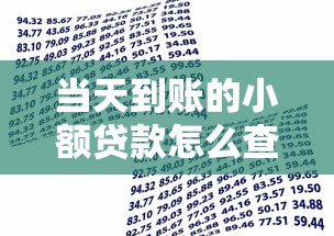 当天到账的小额贷款怎么查（最新发布！）9个借款平台黑名单可以借钱