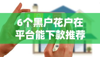 6个黑户花户在平台能下款推荐，专为攻克婚前抵押贷不看配偶征信难题