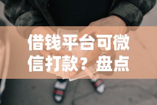 借钱平台可微信打款？盘点5个国家承认10家网贷平台给你参考