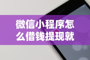 微信小程序怎么借钱提现就选这5个1万元贷款平台正规 微信小程序怎么借钱提现就选这5个1万元贷款平台正规