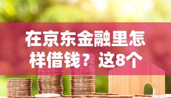 在京东金融里怎样借钱？这8个平台容易借款成功值得一试