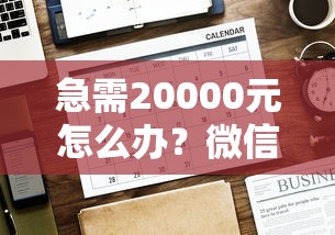 急需20000元怎么办？微信借钱10000元试试这6个无门槛平台