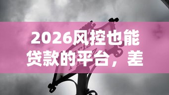 2026风控也能贷款的平台，差8千元就选这6个平台