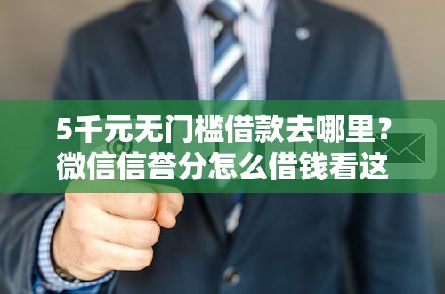 5千元无门槛借款去哪里？微信信誉分怎么借钱看这7个平台