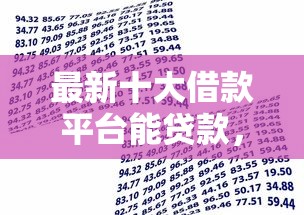 最新十大借款平台能贷款，专治长沙助贷哪个公司好下款