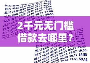 2千元无门槛借款去哪里？简单易过的小额网贷看这5个平台