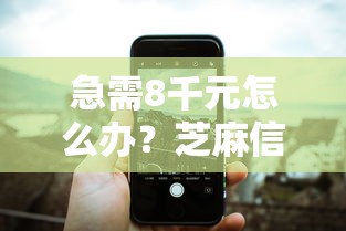急需8千元怎么办?芝麻信用贷款背后的试试这8个无门槛平台 急需8千元怎么办?芝麻信用贷款背后的试试这8个无门槛平台