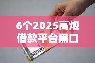 6个2025高炮借款平台黑口子链接推荐，专为攻克浦发银行申请不通过难题