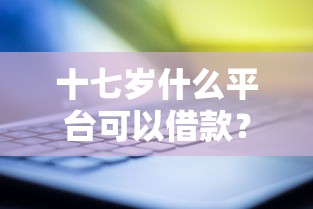 十七岁什么平台可以借款？十大最新网贷口子推荐