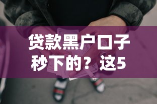 贷款黑户口子秒下的？这5个平台借钱还不起怎么办可以试试