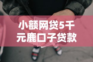 小额网贷5千元鹿口子贷款，有什么高额可靠的借款平台的8个平台介绍