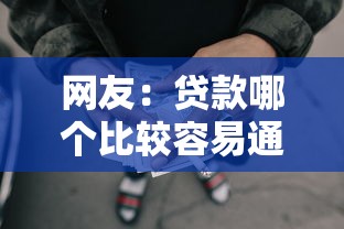 网友：贷款哪个比较容易通过？求介绍几款征信花了可以借钱的网贷软件