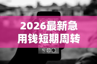 2026最新急用钱短期周转征信黑（支持微信），8个66岁能贷款的平台无私分享