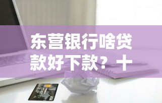 东营银行啥贷款好下款？十大正规苹果id贷口子2025推荐