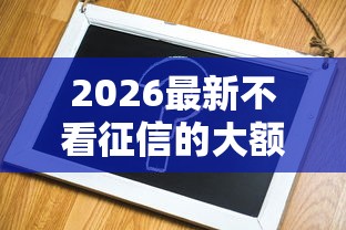 2026最新不看征信的大额贷款有没有（支持微信），6个最容易下款的贷款平台无私分享
