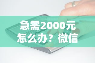 急需2000元怎么办？微信微粒贷借钱好少试试这6个无门槛平台