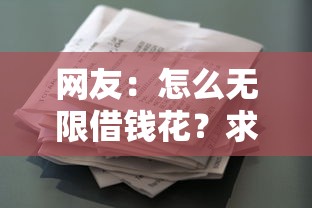 网友：怎么无限借钱花？求介绍几款贷款平台正规