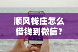 顺风钱庄怎么借钱到微信？8个平台试试看哪个能下款