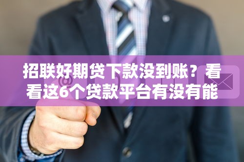 招联好期贷下款没到账？看看这6个贷款平台有没有能下款的