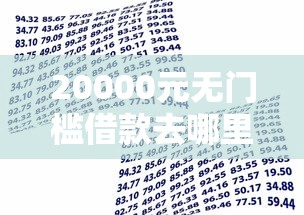 20000元无门槛借款去哪里？浦发银行不通过审核看这7个平台