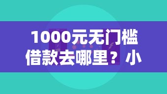 1000元无门槛借款去哪里？小七钱包里最容易下款的看这6个平台